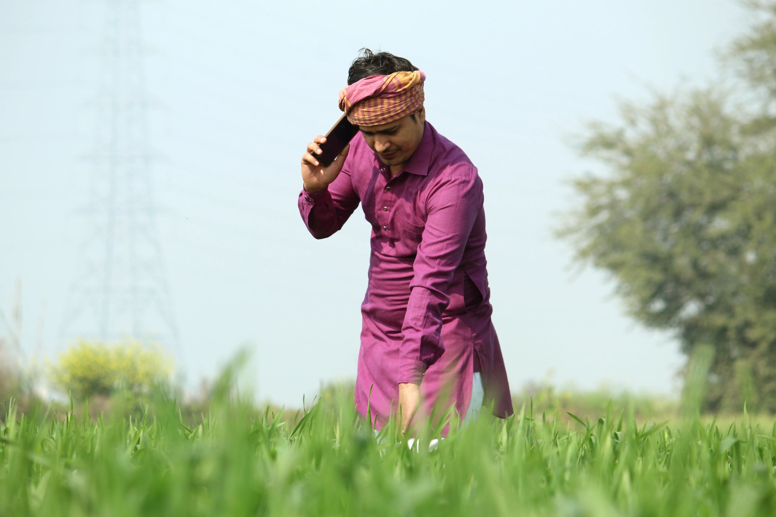 Indian farmer representing farm-to-export supply